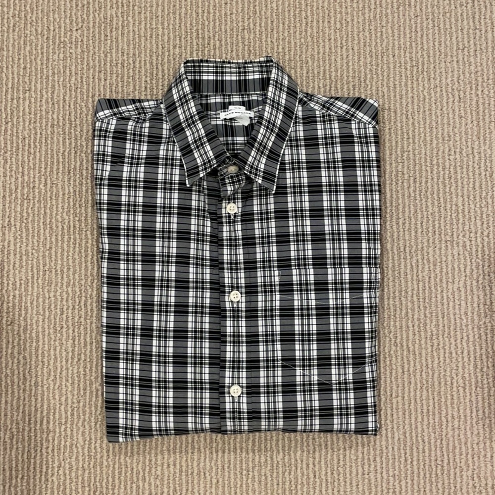 Club Monaco Black & White Plaid Size S